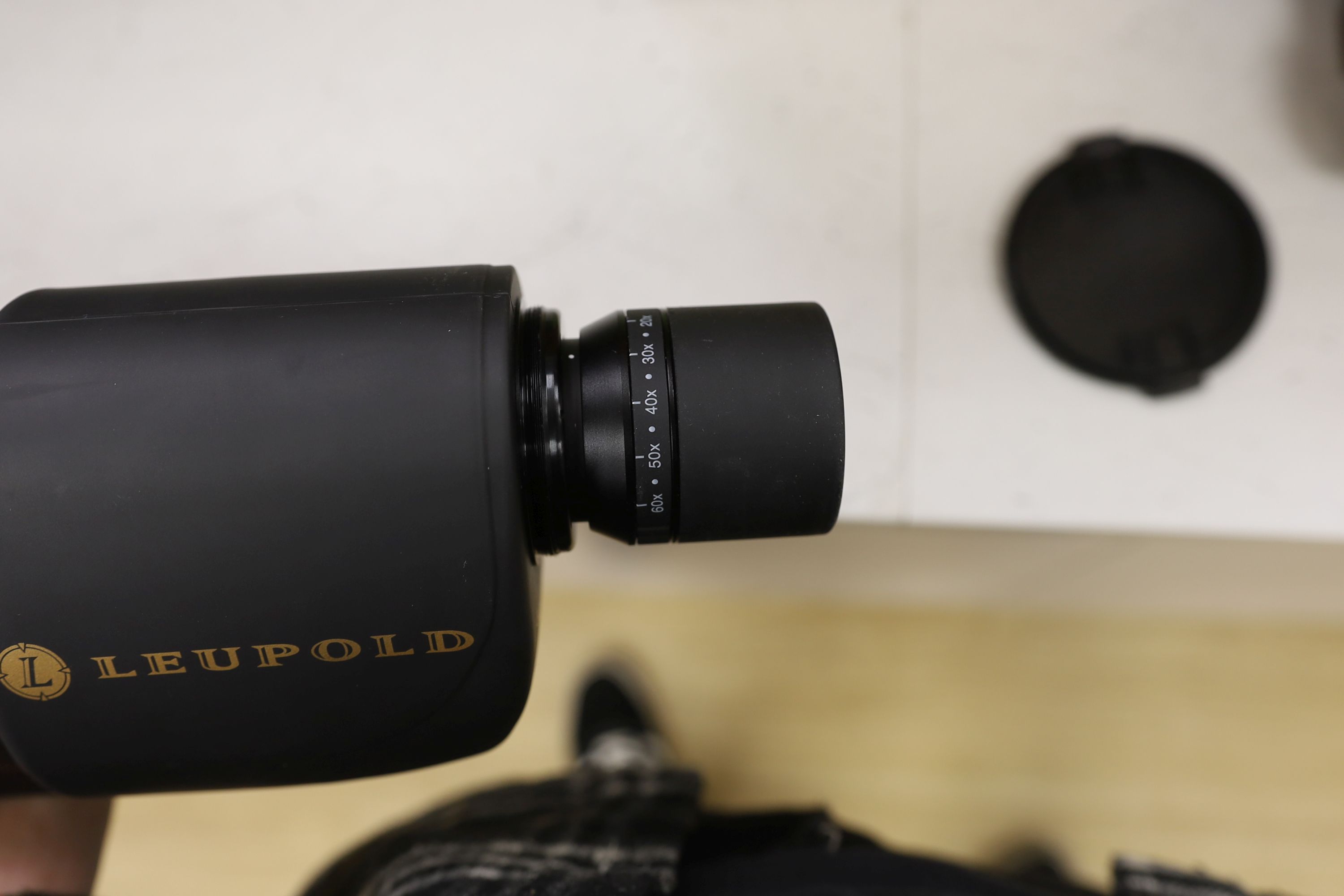 A Leupold Sequoia standard spotting scope, 20-60x80mm, model 61135, with tripod, strap and covers, in fitted cased